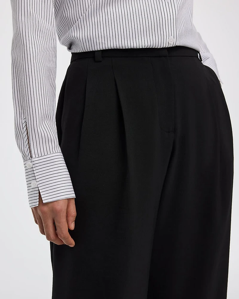 Wide-Leg Mid-Rise Pants