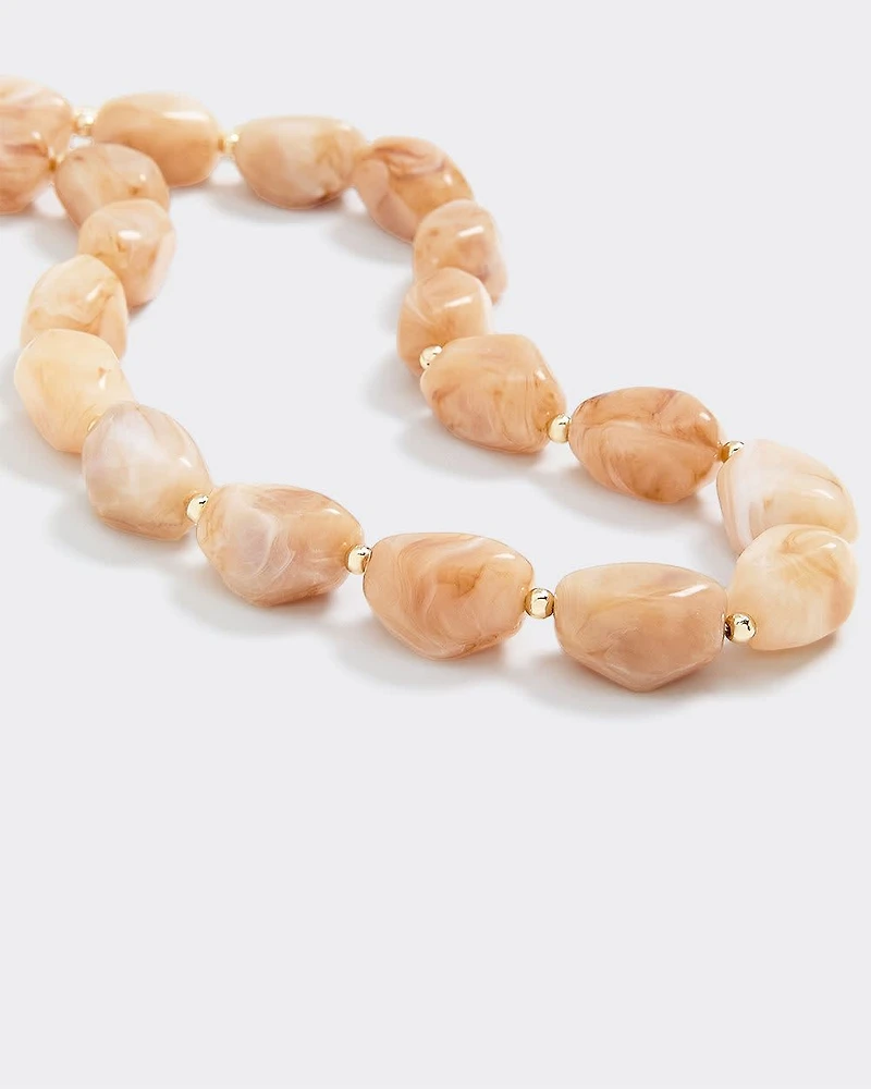 Short Necklace with Acrylic Beads