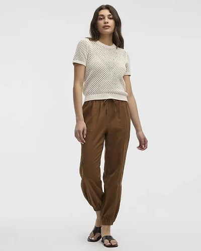 Linen-Blend Jogger Pant