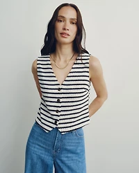 Striped Knit Vest