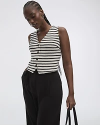 Striped Knit Vest
