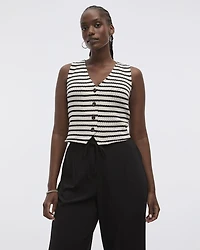 Striped Knit Vest