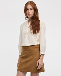 Faux-Suede Mini Skirt