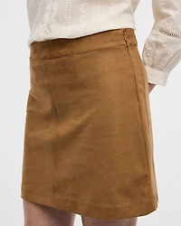 Faux-Suede Mini Skirt