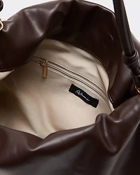Sac à main froncé avec chaîne en métal