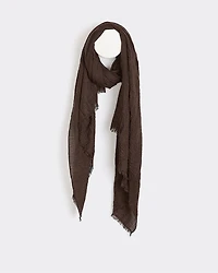 Crinkled Scarf with Raw Edges