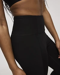 High-Rise Pulse Capri Legging with Ribbed Inserts
