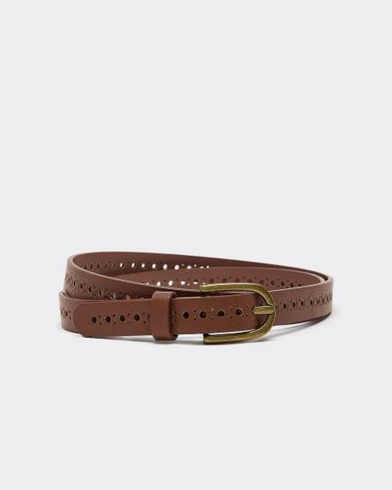 Ceinture étroite en faux cuir