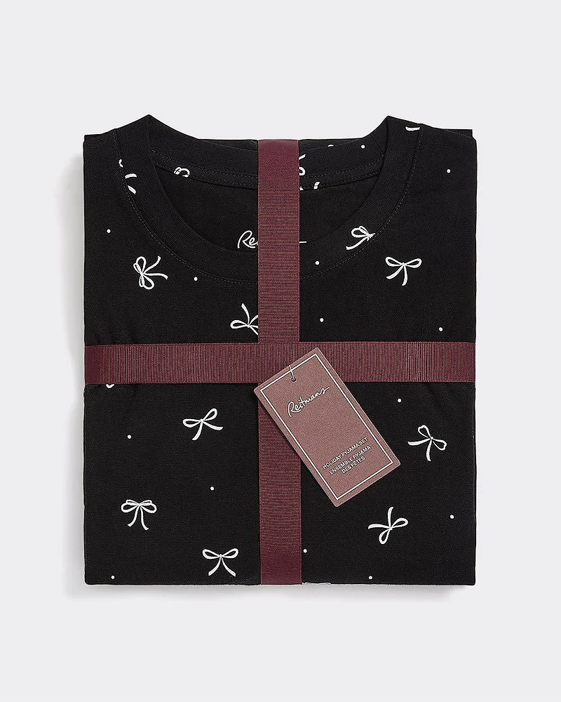Long-Sleeve Top and Jogger Cotton Pyjama Set