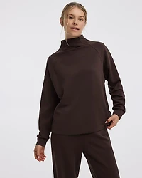 Long-Sleeve Mock-Neck Pullover