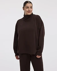 Long-Sleeve Mock-Neck Pullover