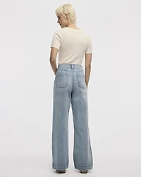 Wide-Leg High-Rise Jean with Patch Pockets