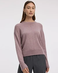 Cashmere-Blend Crew-Neck Pullover