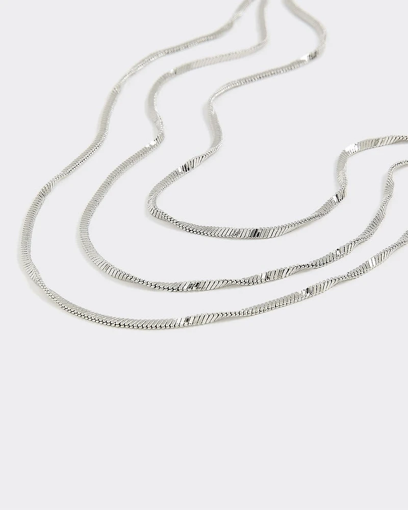 Three-Layer Twisted Chain Necklace