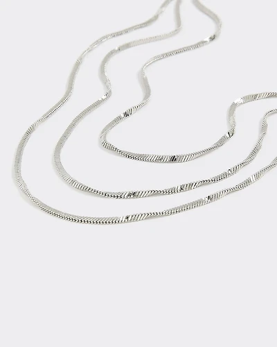 Three-Layer Twisted Chain Necklace