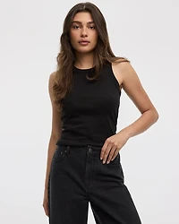 Ribbed Crew-Neck Tank
