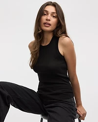 Ribbed Crew-Neck Tank