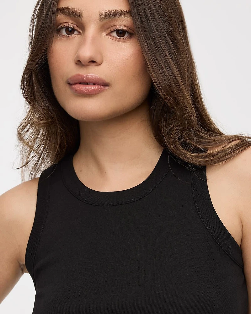 Ribbed Crew-Neck Tank