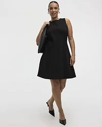 Sleeveless Crew-Neck Fit-and-Flare Dress