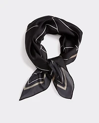 Square Scarf with Geometric Pattern