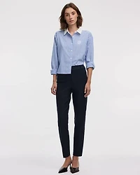 Slim-Leg High-Rise Ankle Pant