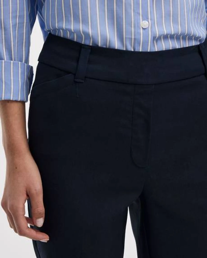 Pantalon cheville à taille haute et jambe étroite