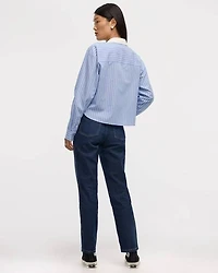 Chemise rayée à manche lonhues avec emblème