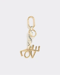 Knotted Bag Charm with "LOVE" Charms