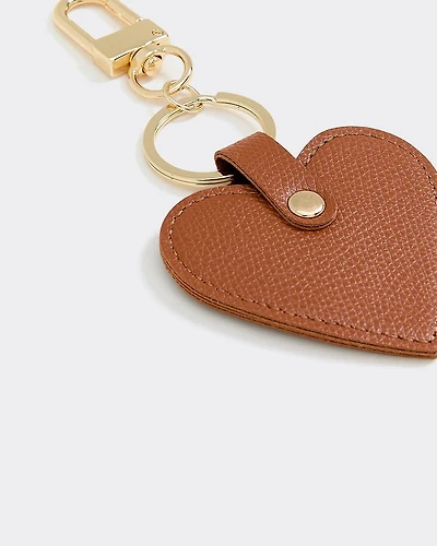 Faux Leather Heart Bag Charm