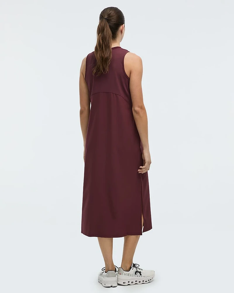 Robe bimatière sans manches
