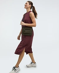 Robe bimatière sans manches