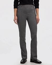 Pantalon pied-de-poule à jambe droite et taille haute