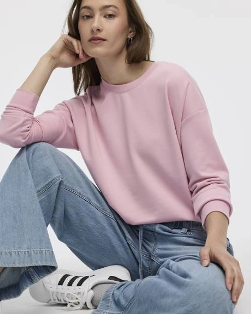 Long-Sleeve Crew-Neck Sweatshirt
