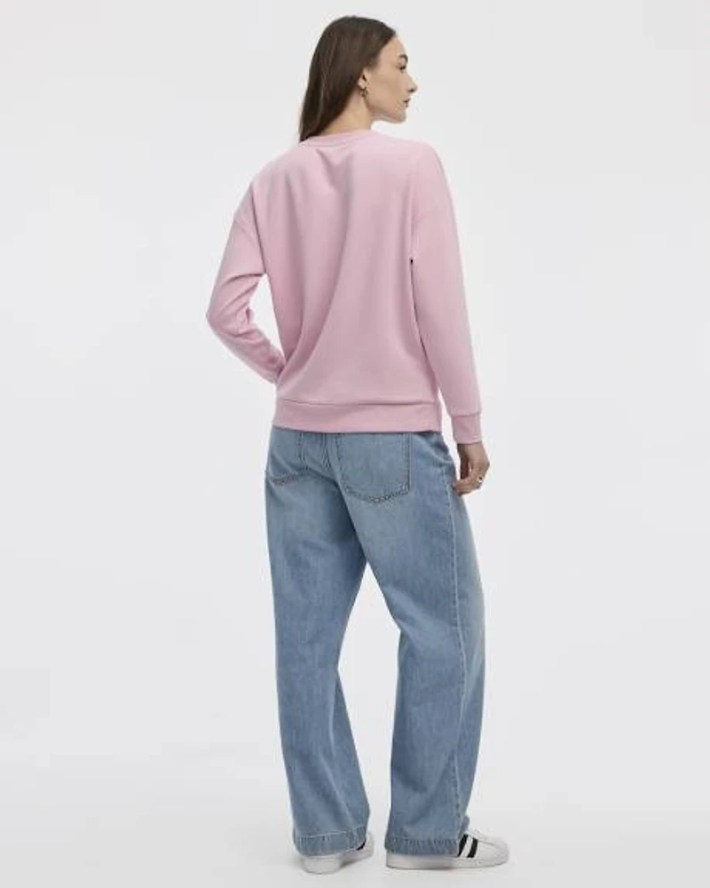 Long-Sleeve Crew-Neck Sweatshirt