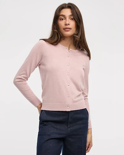 Crew-Neck Cardigan