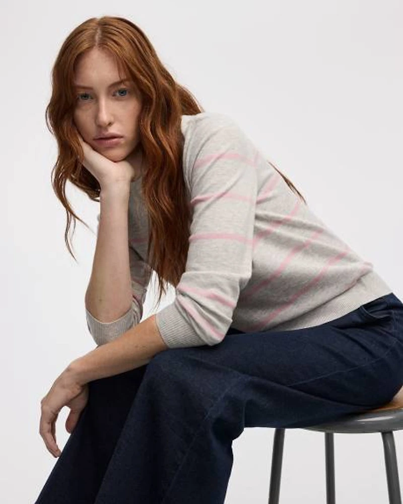 Striped Long-Sleeve Pullover