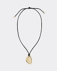 Long Cord Necklace with Organic Pendant