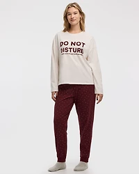 Long-Sleeve Top and Jogger Cotton Pyjama Set