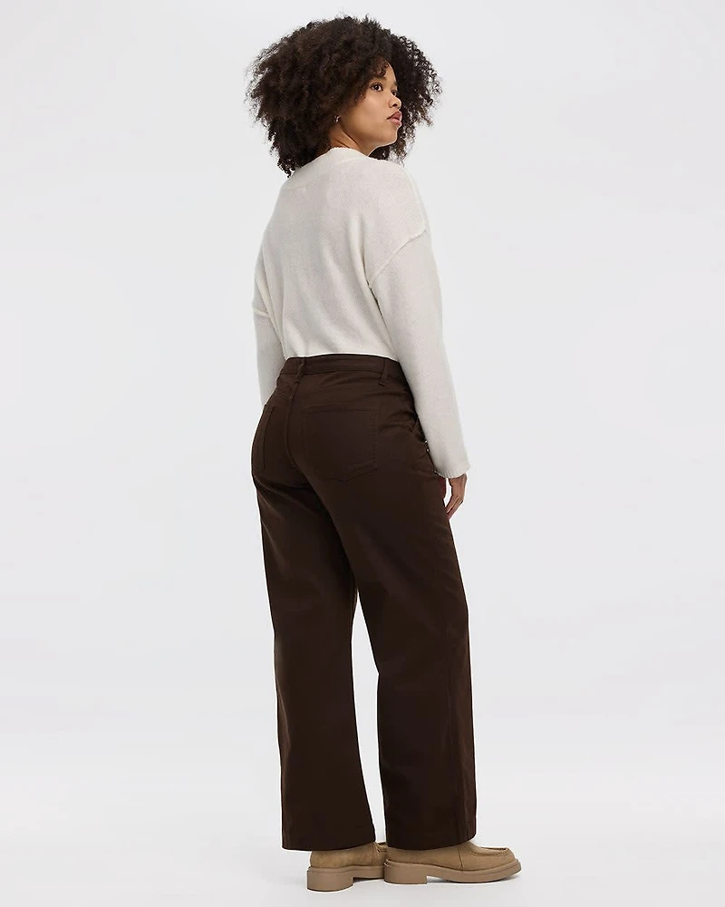 Wide-Leg Mid-Rise Jean