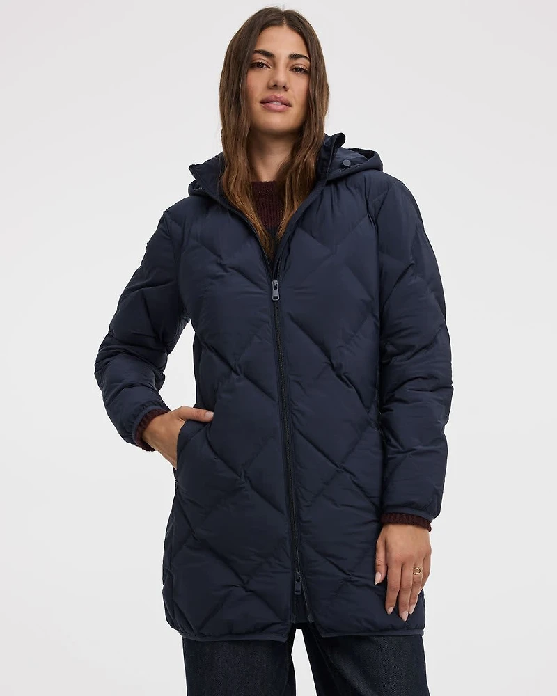 Long Hooded Puffer Jacket