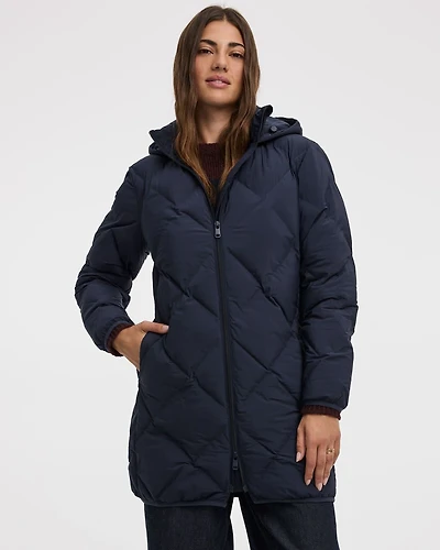 Long Hooded Puffer Jacket