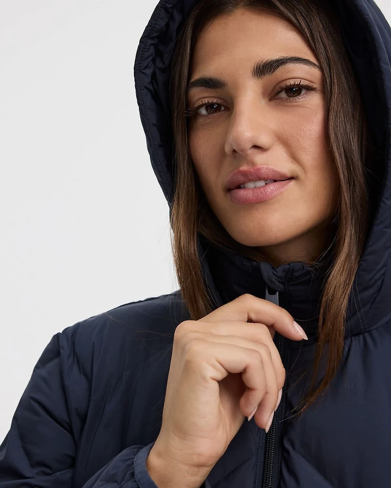 Long Hooded Puffer Jacket