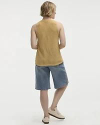 Camisole crochetée à col rond