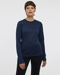 T-shirt à col rond et manches longues