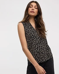 Sleeveless V-Neck Top