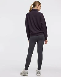 Long-Sleeve Sweater with Half-Zip Mock Neckline