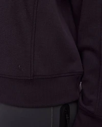 Long-Sleeve Sweater with Half-Zip Mock Neckline