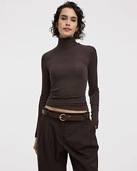 Long-Sleeve Turtleneck Top