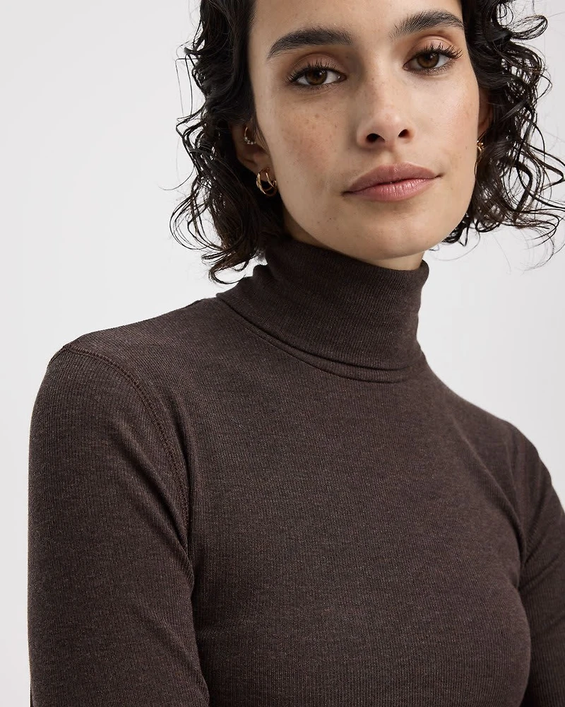 Long-Sleeve Turtleneck Top