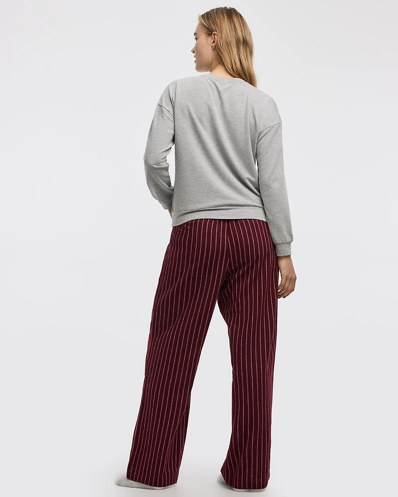 Pull de pyjama Snoopy à manches longues et col rond